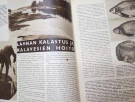 Suomen Kuvalehti 1947 nr 19, ilmestynyt 10.5.1947, sis. mm. seur. artikkelit / kuvat / mainokset; Kansikuva Voimisteluseura Säkenet - Mirja Marttinen, Maamiehen