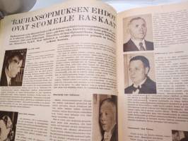 Suomen Kuvalehti 1947 nr 6, ilmestynyt 8.2.1947, sis. mm. seur. artikkelit / kuvat / mainokset; Kansikuva eduskunnan puhemies K.A. Fagerholm ja ensimmäinen