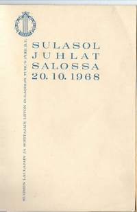 Sulasol juhlat Salossa 20.10.1968