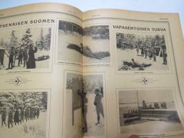 Suomen Kuvalehti 1919 nr 48, kansikuva Helsingin sisäsataman jäätyessä, Suojeluskuntasivu, Suomen höyrylaivain tavanmukainen kohtalo, Muotikirje Pariisista, ym.