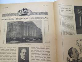 Suomen Kuvalehti 1919 nr 50, kansikuva, Kavainnon kylän venäläinen kirkko tulessa, Ellen Key 70 vuotta, Stenmanin Taidepalatsin avajaisista, Otavan joulukirjoja, ym.