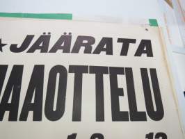 Ruotsi-Suomi jäärata (jääspeedway) maaottelu Turun urheilupuistossa 1.3.1959 Bramberg, Andersson, Knuttson, Pajari, Jousanen, Seliverstow -juliste / poster