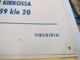 Nuorison Rukouslauantai Martin kirkossa 21.2.1959 -juliste / poster