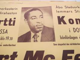 Konsertti Tuomiokirkossa - Konsert i Domkyrkan / Robert McFerrin - maailmankuuluisa Metropolitan-oopperan neekeribarytoni, 21.2.1959 -juliste / poster