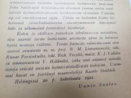 Nuoren hyönteistieteilijän opas, tekijän omiste Tohtori E. Bergroth´ille -insects quide for youngters