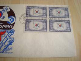 WWII, Overrun Country, Miehitetyt valtiot: Korea, USA, 1944, ensipäiväkuori, FDC, harvinaisempi malli. Katso myös muut kohteeni mm. noin 1200 erilaista