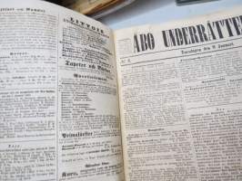 Åbo Underrättelser, torsdagen den 2 januari 1862 + lördagen den 4 januari + torsdagen den 9 januari - 3 stycken hela och ett klippt tidning tillsammans -3 kpl