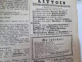 Åbo Underrättelser, torsdagen den 2 januari 1862 + lördagen den 4 januari + torsdagen den 9 januari - 3 stycken hela och ett klippt tidning tillsammans -3 kpl