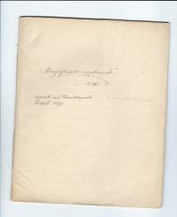 Handelsgillets årfest 1890 i Wiborg - C E Ahrenberg - käsinkirjoitettu historiikki/puhe 38 sivua