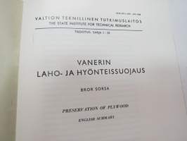 Vanerin laho- ja hyönteissuojaus - preservation of plywood