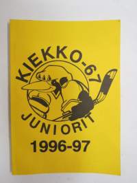 Kiekko 67 Juniorit 1996-1997 -kausikirja / vuosikirja - hockey club yearbook