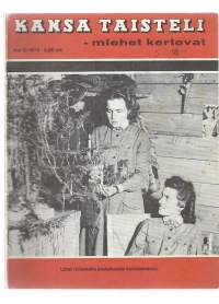 Kansa Taisteli 1975 nr 12  (kannessa lotat joulukuusta koristamassa), Yrjö Sippola: sotilaspojan muistoja talvisodasta, Lauri Jäntti: Aamu koko patterilla kello