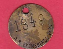 Ruotsi - Työkalupoletti Ekensbergs Varv Tukholma.  Toimi 1873-1970.