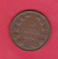 Suomi - 10 p 1876 kupari.