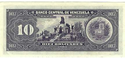 Venezuela 10 Bolivares 1995 -   seteli
