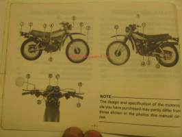 Yamaha DT125MX 175MX owner´s manual käyttöohjekirja
