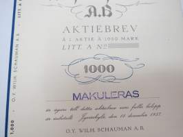 Software Oy, Helsinki, Litt. A 5 osaketta a 150 mk 750 mk -osakekirja