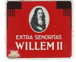 Extra Senoritas Willem II  - sikarilaatikko peltiä , koko 11x12x2,5 cm