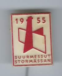 Kevätmessut 1955   - neulamerkki, rintamerkki muovia