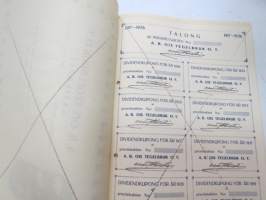 Ab Ois Tegelbruk Oy, Ois (Oitti) 100 mk -osakekirja / share certificate