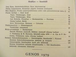 Genos - Suomen sukututkimusseuran aikakauskirja 2,3,4 /1979