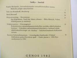 Genos - Suomen sukututkimusseuran aikakauskirja 1-4/1982