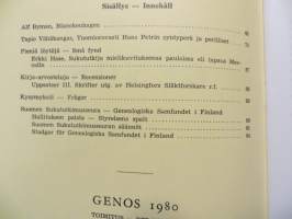 Genos - Suomen sukututkimusseuran aikakauskirja 1-4/1980