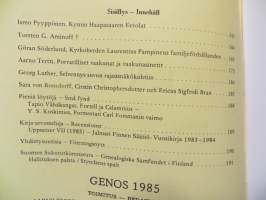 Genos - Suomen sukututkimusseuran aikakauskirja 1-4/1985