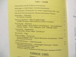 Genos - Suomen sukututkimusseuran aikakauskirja 1-4/1985