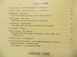 Genos - Suomen sukututkimusseuran aikakauskirja 1-4/1985