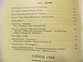 Genos - Suomen sukututkimusseuran aikakauskirja 1-4/1984