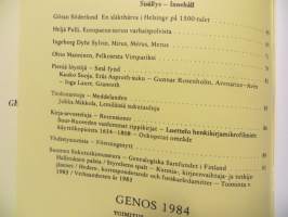Genos - Suomen sukututkimusseuran aikakauskirja 1-4/1984