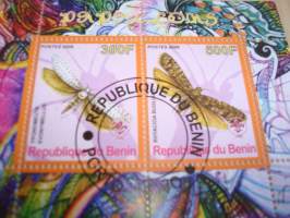 Sudenkorento, 2 postimerkin arkki, leimattu, vuodelta 2008, Benin, hieno. Katso myös muut kohteeni mm. noin 1200 erilaista amerikkalaista ensipäiväkuorta