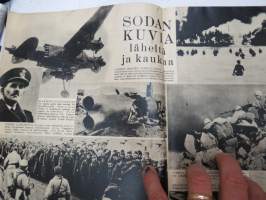 Hakkapeliitta 1944 nr 4, sis. mm. seur. artikkelit / kuvat / mainokset; Kansikuva &quot;Saksan syöksypommittajia Jäämeren vartiossa&quot;, Cognac Camus, Sotasokeat ry:n