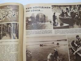 Suomen Kuvalehti 1948 nr 23, ilmestynyt 5.6.1948,  sis. mm. seur. artikkelit / kuvat / mainokset; Kansikuva Nuorten urheiluviikolla - &quot;Matti Järvinen opastaa