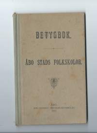 Betygbok Åbo stads folkskolor 1905-12 - koulutodistus