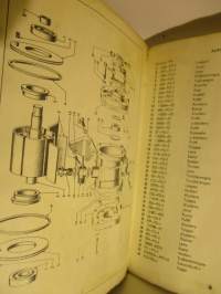 Ford Dieselmoottorin käsikirja / varaosaluettelo 1961