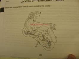 Yamaha AeroX YQ50 owner´s manual käyttöohjekirja