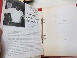 Vanhan tullitien varrelta - julkaisematon käsikirjoitus noin 35 vuoden uralta 1957 - noin 1990-luvun alkuun tullihallinnon palveluksessa, kirjoittanut kemisti