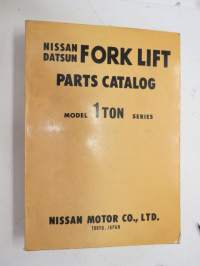 Nissan - Datsun Forklift model 1 ton series Parts Catalog -varaosaluettelo, trukki 1 tonnin