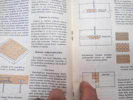 Kuitulevyopas 1956 - Tee se itse kuitulevystä tai huokoisesta kovalevystä - valmistajatehtaitten yhteisen yhdistyksen julkaisu -fiber board construction