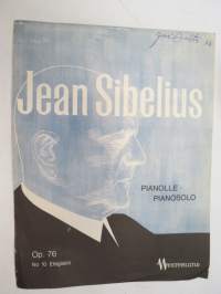 Pianolle - pianosolo Pus 76 nr 10 Elegiaco - Jean Sibelius -nuotit / notes