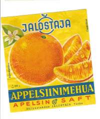 Appelsiinimehua -  juomaetiketti, tuote-etiketti