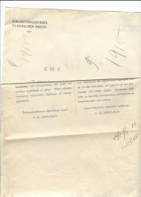 Teollisuushallituksen tilastollinen osasto  - firmalomake 2 kpl 1915