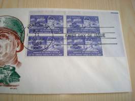Kenraali George S. Patton, WWII, 2. maailmansota, 1953, USA, ensipäiväkuori, FDC, esim. lahjaksi. Katso myös muut kohteeni, minulla on myynnissä mm. noin 700