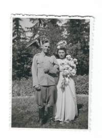 Sotamorsian 1944 - valokuva 6x9 cm 1944