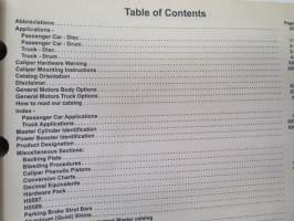 EIS Brake System Parts - Library Catalog 1975-1989 -jarruosien varaosaluettelo