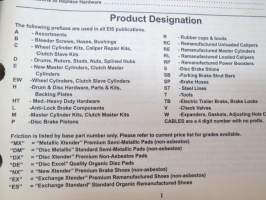 EIS Brake System Parts - Library Catalog 1975-1989 -jarruosien varaosaluettelo