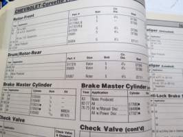 EIS Brake System Parts - Library Catalog 1975-1989 -jarruosien varaosaluettelo