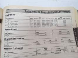 EIS Brake System Parts - Library Catalog 1975-1989 -jarruosien varaosaluettelo